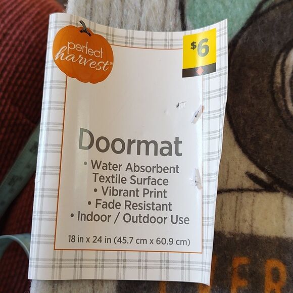 Perfect Harvest Doormat 18" x 24" Pumpkin Patch Truck Thanksgiving Autumn Fall - Picture 4 of 5